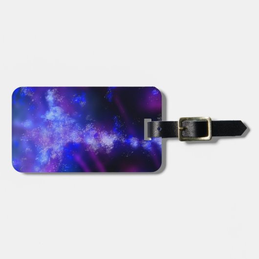 Night Sky Blue Sapphire Gepäcktag Gepäckanhänger (Vorderseite horizontal)