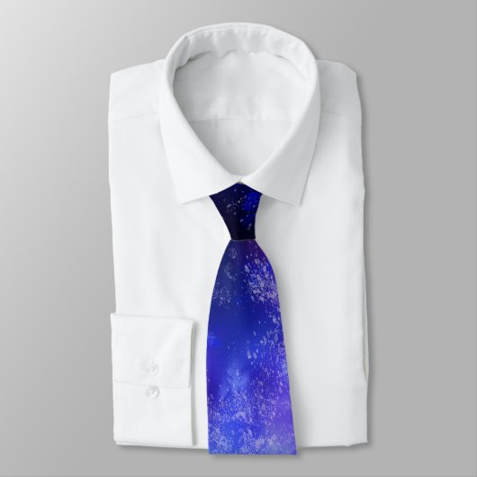 Night Sky Blue Sapphire Neck Tie Krawatte (Gebunden)