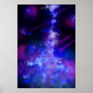 Night Sky Blue Sapphire Poster