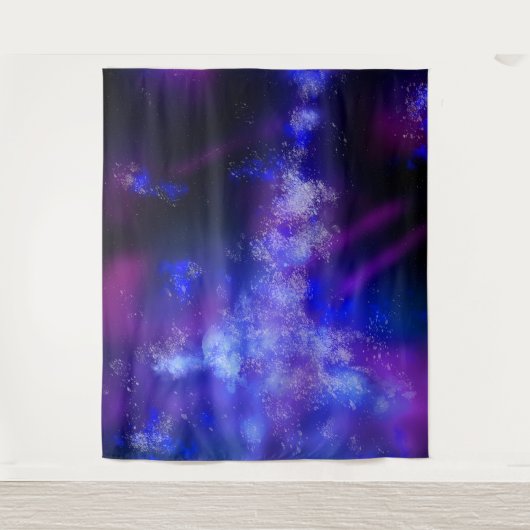 Night Sky Blue Sapphire Wandteppich (Vorderseite)