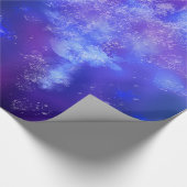 Night Sky Blue Sapphire Wrapping Paper Geschenkpapier (Ecke)