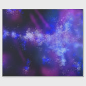 Night Sky Blue Sapphire Wrapping Paper Geschenkpapier (Flach)