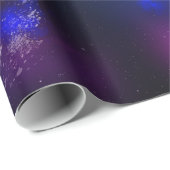 Night Sky Blue Sapphire Wrapping Paper Geschenkpapier (Rolleneckpunkt)