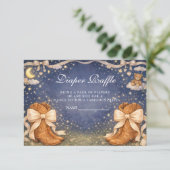 Night Sky Boots And Bows Diapper Raffle Begleitkarte (Stehend Vorderseite)