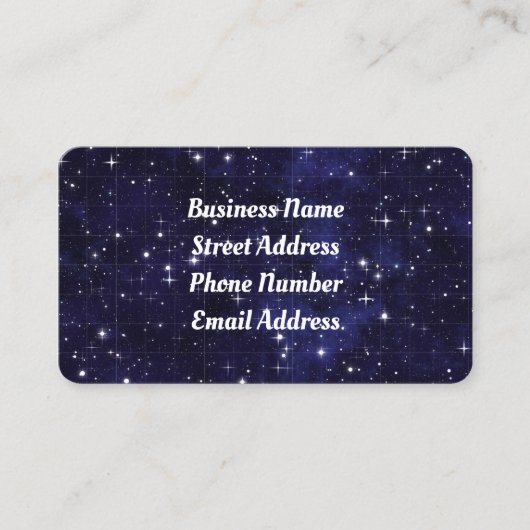Night Sky Business Card Visitenkarte (Vorderseite)