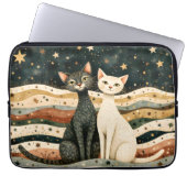 Night Sky Cats Laptopschutzhülle (Vorderseite)