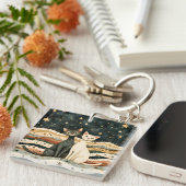 Night Sky Cats Schlüsselanhänger (Vorderseite rechts)