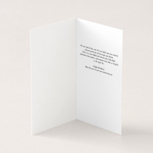 Night Sky - Celestis Birthday Card (Innenseite)