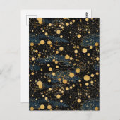 Night Sky Chiyogami Postkarte (Vorne/Hinten)