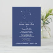 Night Sky Constellations Hochzeit Einladung (Stehend Vorderseite)