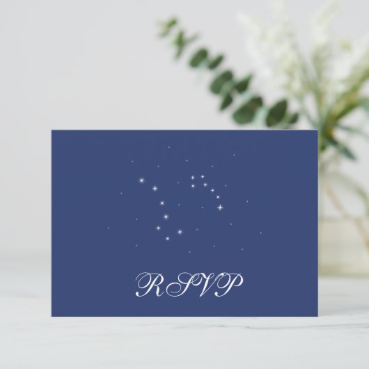 Night Sky Constellations UAWG RSVP Karte (Stehend Vorderseite)