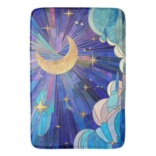 Night Sky - Digital Art Mosaik Badematte (Vorderseite Vertikal)