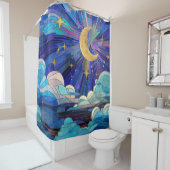 Night Sky - Digital Art Mosaik Duschvorhang (Beispiel)