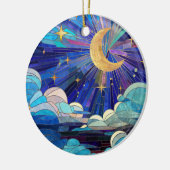 Night Sky - Digital Art Mosaik Keramik Ornament (Links)