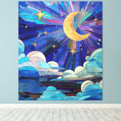 Night Sky - Digital Art Mosaik Leinwanddruck (Insitu (Holzboden))
