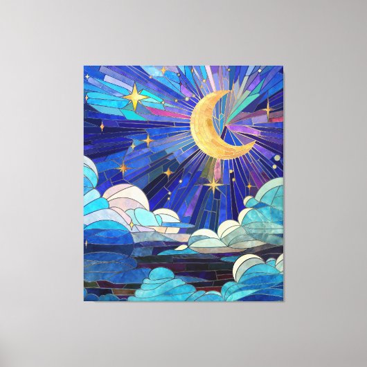 Night Sky - Digital Art Mosaik Leinwanddruck (Vorderseite)