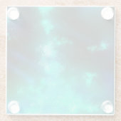 Night Sky Emerald Glass Untersetzer (Rückseite)