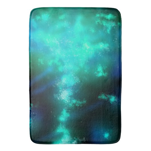 Night Sky Emerald Green Badematte (Vorderseite Vertikal)