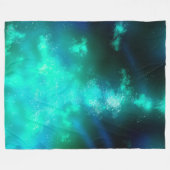 Night Sky Emerald Green Fleecedecke (Vorderseite (Horizontal))