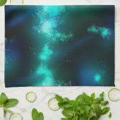 Night Sky Emerald Green Geschirrtuch (Gefaltet)