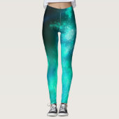 Night Sky Emerald Green Leggings (Vorderseite)
