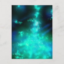 Night Sky Emerald Green Postcard