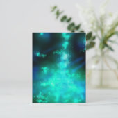 Night Sky Emerald Green Postcard Postkarte (Stehend Vorderseite)