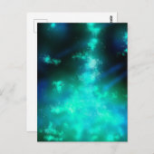 Night Sky Emerald Green Postcard Postkarte (Vorne/Hinten)