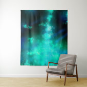 Night Sky Emerald Green Tapestry Wandteppich (Beispiel)
