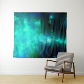 Night Sky Emerald Green Tapestry Wandteppich (Beispiel (Horizontal))