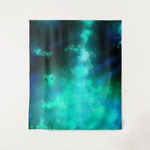 Night Sky Emerald Green Tapestry