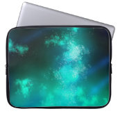 Night Sky Emerald Laptop Bag Laptopschutzhülle (Vorderseite)