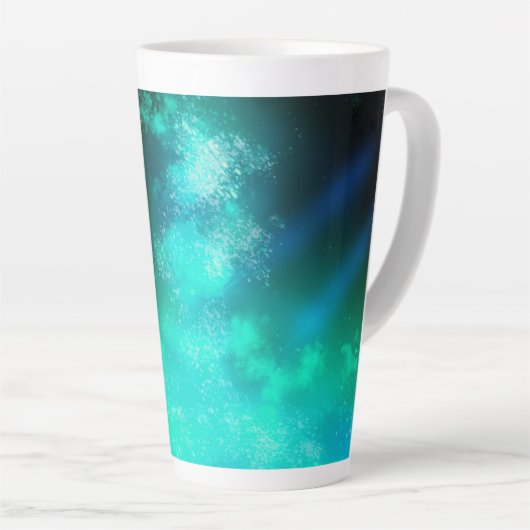 Night Sky Emerald Latte Tasse (Rechte Ecke)