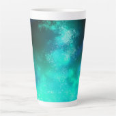 Night Sky Emerald Latte Tasse (Vorderseite)