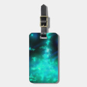 Night Sky Emerald Luggage Tag Gepäckanhänger (Vorderseite vertikal)