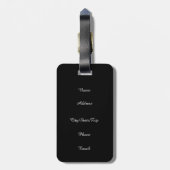 Night Sky Emerald Luggage Tag Gepäckanhänger (Rückseite vertikal)