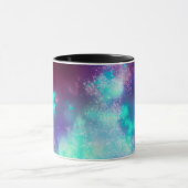 Night Sky Emerald Neon Lights Tasse (Zentrum)