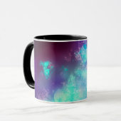 Night Sky Emerald Neon Lights Tasse (Vorderseite Links)