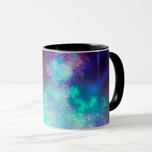 Night Sky Emerald Neon Lights Tasse