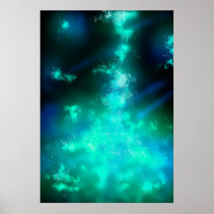 Night Sky Emerald Poster