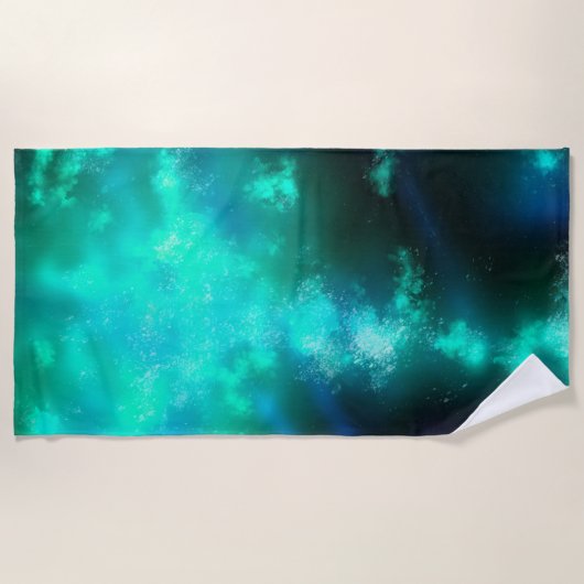 Night Sky - Emerald Strandtuch (Vorderseite)