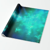 Night Sky Emerald Wrapping Paper Geschenkpapier (Ungerollt)