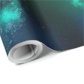 Night Sky Emerald Wrapping Paper Geschenkpapier (Rolleneckpunkt)