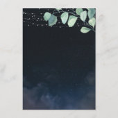 Night Sky Eucalyptus Minimalistisch Napkin Vielen  Menükarte (Rückseite)