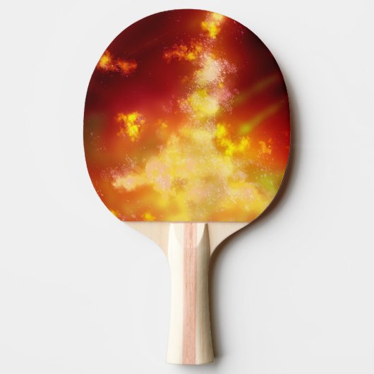 Night Sky Flame Ping Pong Paddle Tischtennis Schläger (Rückseite)