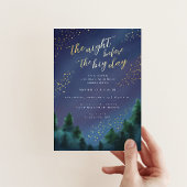 Night Sky Foil Hochzeit Probe Dinner Einladung