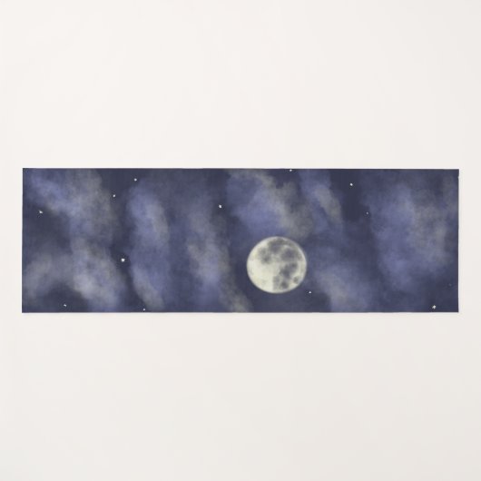 Night sky foll moon yogamatte (Vorderseite (Horizontal))