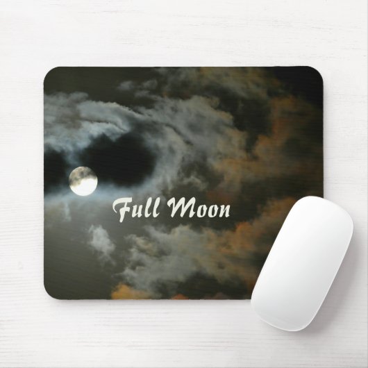 Night Sky Full Moon Mouse Pad Mousepad (Mit Mouse)