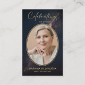 Night Sky Funeral Memorial Prayer Photo Cards Visitenkarte (Vorderseite)