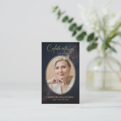 Night Sky Funeral Memorial Prayer Photo Cards Visitenkarte (Stehend Vorderseite)